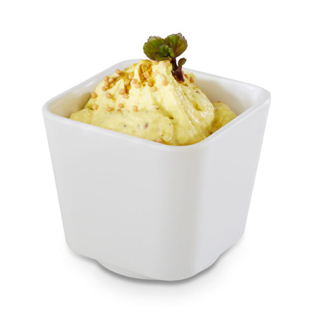 Салатник квадратный; пластик; 150мл; H=6,L=6.5,B=6.5см; белый