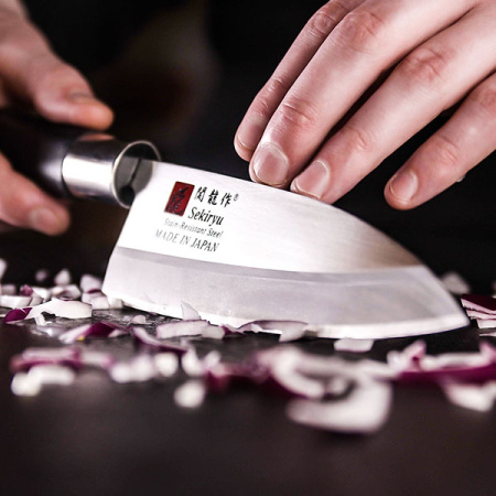 Нож кухонный «Токио» односторонняя заточк; сталь нерж.,пластик; L=28.5/15,B=4.7см