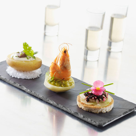 Блюдо прямоугольное «Базальт»; фарфор; L=30,B=11см; черный,матовый