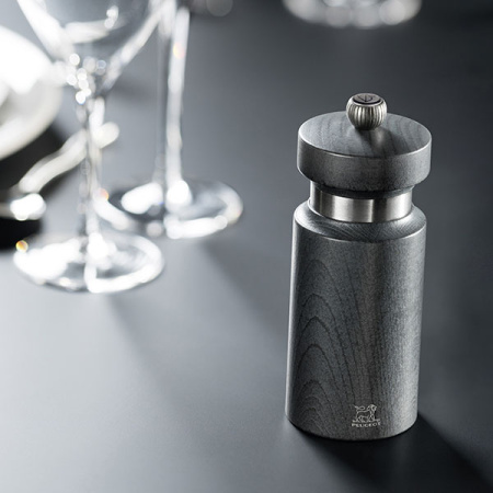 Мельница для соли «Роян»; бук,сталь нерж.; H=14см; серый