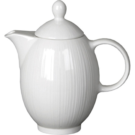 Кофейник «Спайро»; фарфор; 510мл; D=4.6,H=16.5,L=15.5,B=9.5см; белый