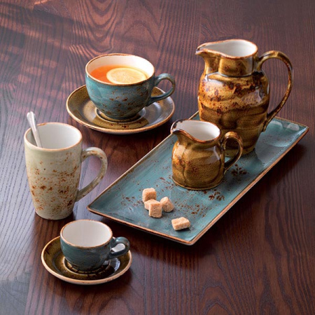 Блюдце «Крафт»; фарфор; D=14.5,H=1.7см; коричнев.