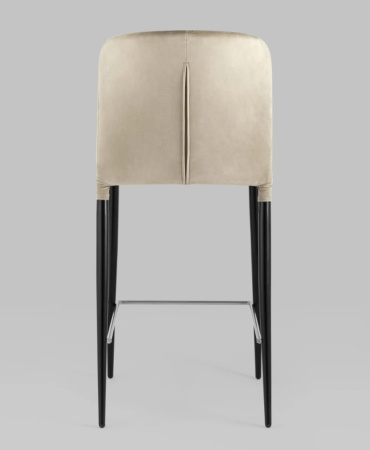 Стул полубарный Лори велюр бежевый