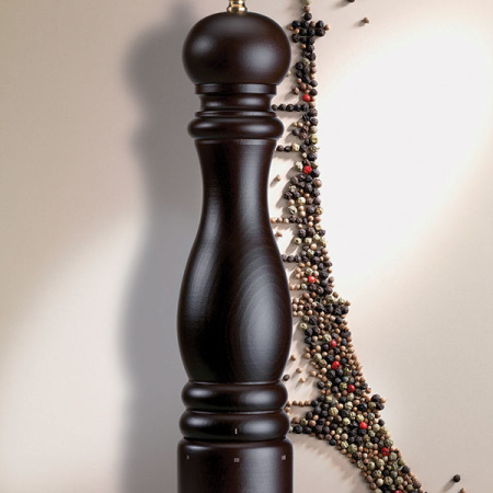 Мельница для перца; дерево; D=6.7,H=30см; шоколад.