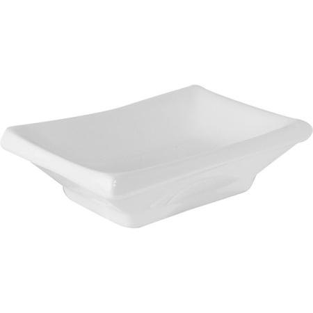 Соусник прямоугольный «Кунстверк»; фарфор; 50мл; H=3,L=10,B=6см; белый