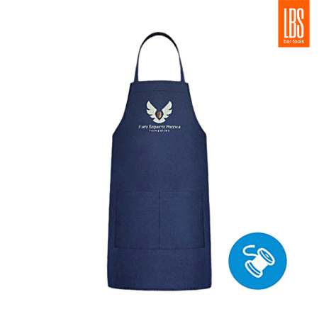 Фартук "Лига Бариста" синий