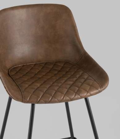 Стул полубарный TEXAS экокожа коричневый