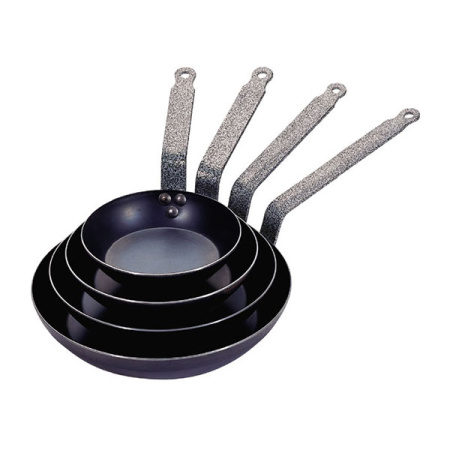 Сковорода; голуб.сталь; D=32,H=7,L=56см; серый