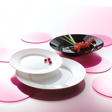 Тарелка мелкая «Эвридэй»; стекло; D=26.5см; белый