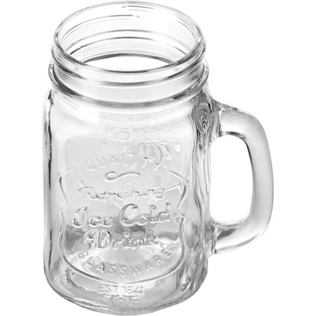 Кружка пивная «Банка»; стекло; 420мл; D=64,H=130,L=100мм; прозр.