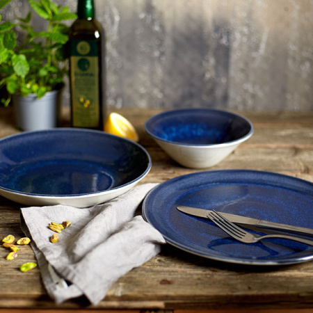 Тарелка пирожковая «Везувиус»; фарфор; D=15.2см; синий