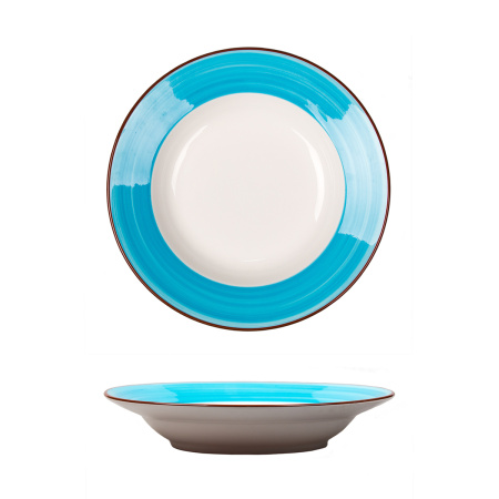 Тарелка глубокая P.L. Proff Cuisine Blue Rim Kids Д=17,5 см