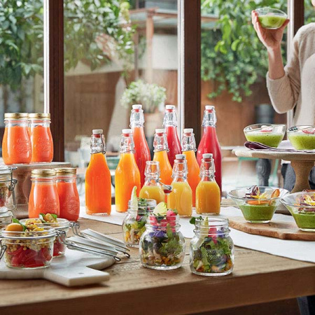 Бутылка «Свинг»; стекло,пластик; 125мл; D=60,H=134,L=50,B=50мм