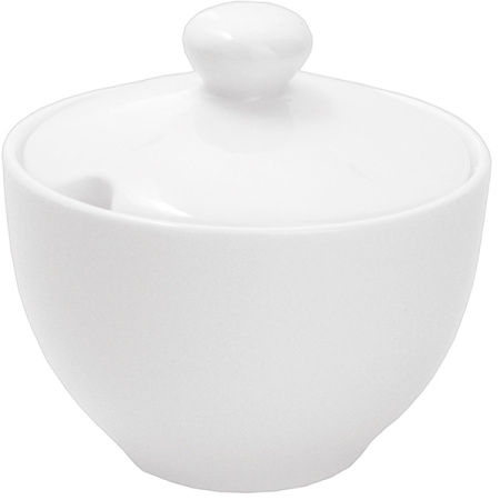 Сахарница «Кунстверк»; фарфор; 200мл; D=9.3,H=7.5см; белый