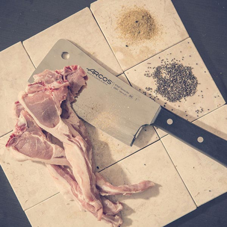 Топорик для рубки мяса «Универсал»; сталь нерж.,полиоксиметилен; L=16см; черный,металлич.