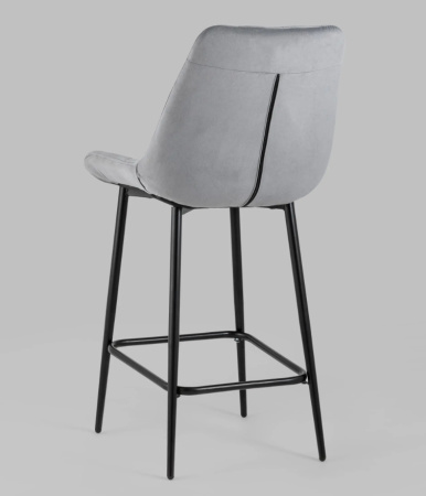 Стул полубарный Флекс велюр серый