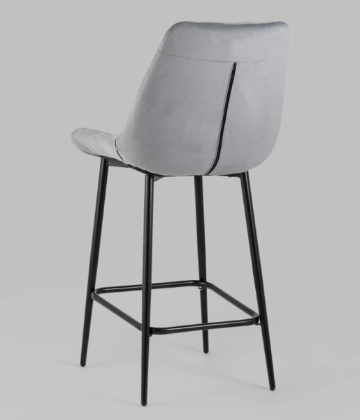 Стул полубарный Флекс велюр серый