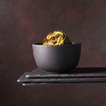 Блюдо прямоуг.с загнут.краем «Базальт»; фарфор; H=2,L=33.2,B=20см; черный