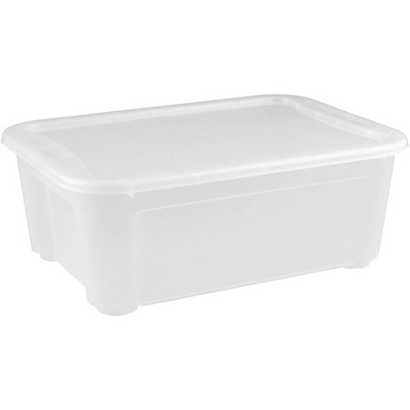 Контейнер с крышкой; полипроп.; 10л; H=14.5,L=38.9,B=27.5см; прозр.