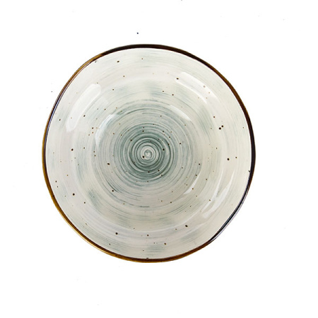 Салатник «Пастораль»; фарфор; D=20.7,H=8.1см; зелен.