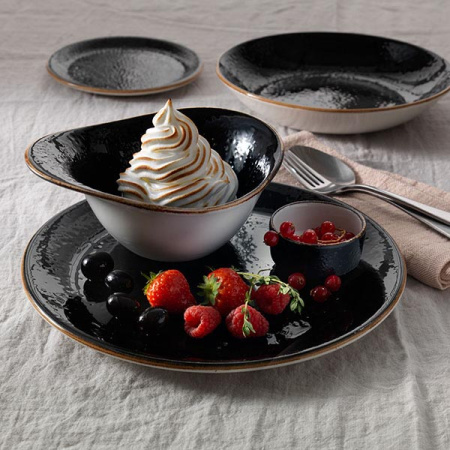 Салатник «Крафт лакрица»; фарфор; 450мл; L=18,B=14см; черный