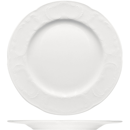 Тарелка мелкая «Моцарт»; фарфор; D=20,H=2см; белый