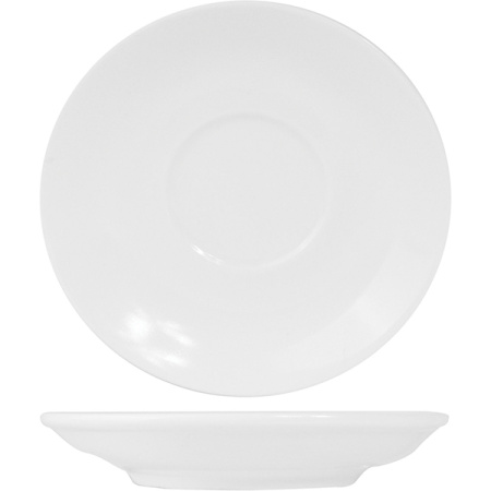 Блюдце «Кунстверк»; фарфор; D=14,H=2.2см; белый