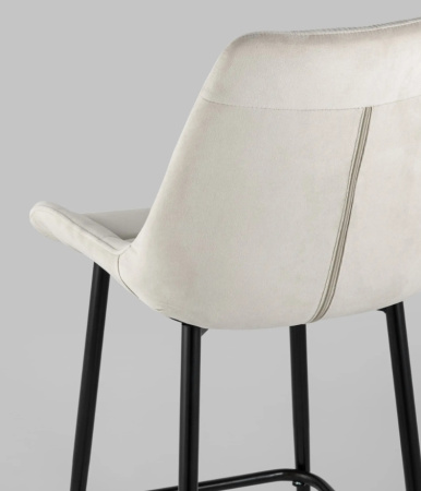 Стул полубарный Флекс велюр бежевый