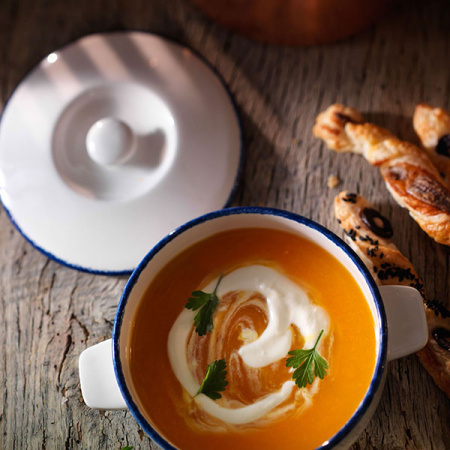 Бульон.чашка «Блю дэппл» б/крышки; фарфор; 450мл; D=12,H=6см; белый,синий