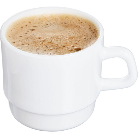 Чашка чайная «Ресторан»; стекло; 220мл; D=7.5,H=7,L=10см; белый