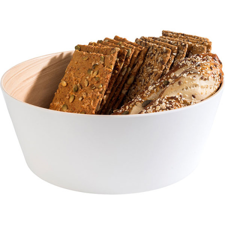 Салатник «Фрида»; пластик; 3400мл; D=26.5,H=10.5см; белый