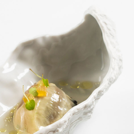 Тарелка для презентаций «Медитер»; фарфор; H=5.3,L=16,B=8.8см; белый,матовый