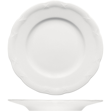Тарелка мелкая «Штутгарт»; фарфор; D=30,H=3см; белый