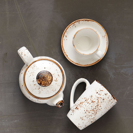 Чайник «Крафт»; фарфор; 425мл; D=7.5,H=11.4,L=17см; белый