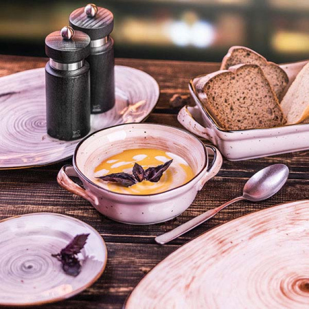 Блюдо овал. «Пастораль»; фарфор; H=2.3,L=32.5,B=20.5см; серый