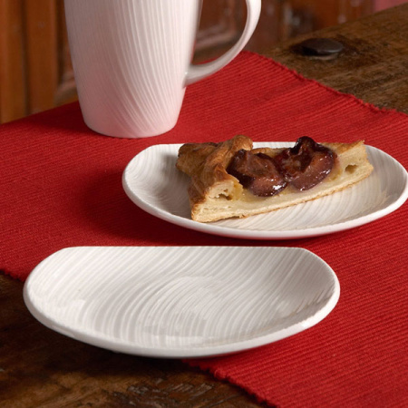 Тарелка мелкая «Спайро»; фарфор; L=15.3,B=12.8см; белый