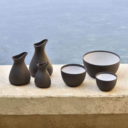 Молочник «Ликид»; фарфор; 125мл; H=10,L=7,B=6см; черный