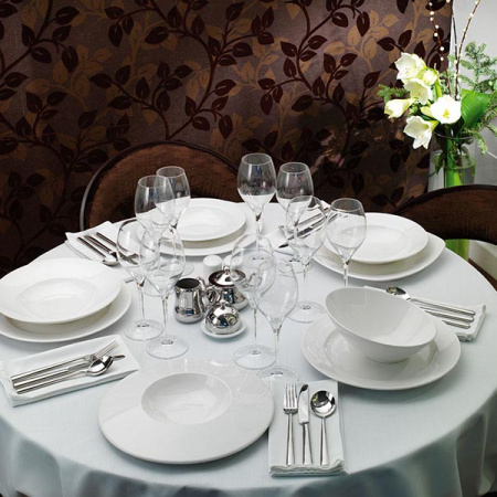 Салатник «Монако Вайт»; фарфор; 600мл; D=21.5,H=9см; белый