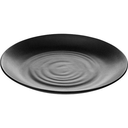 Тарелка; пластик; D=25.6,H=3.2см; черный