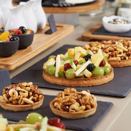 Блюдо прямоуг. «Базальт»; фарфор; L=40,B=30см; черный,матовый