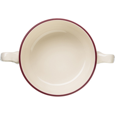 Бульонная чашка «Кларет»; фарфор; 285мл; D=11.5,H=5.2см; бежев.,бордо