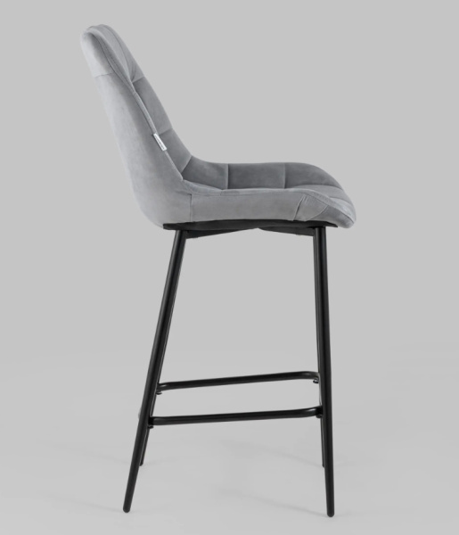 Стул полубарный Флекс велюр серый