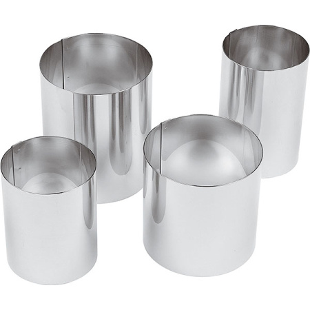 Кольцо кондитерское; сталь нерж.; D=70,H=90мм; металлич.