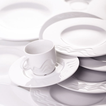 Тарелка мелкая «С-Класс Мелодия»; фарфор; D=33,H=3см; белый