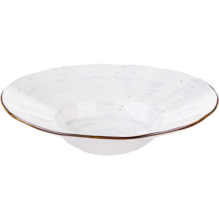 Тарелка для пасты «Пастораль»; фарфор; 380мл; D=29,H=6.5см; зелен.