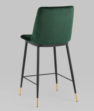 Стул полубарный Мелисса велюр зеленый