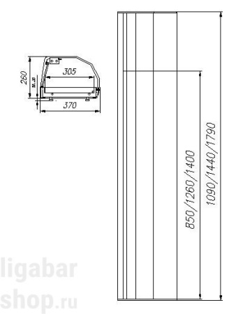 Витрина холодильная Carboma Polus A37 SM 1,0-1 (ВХСв-1,0 Carboma)