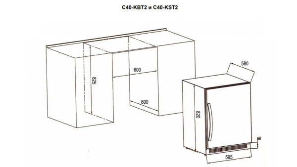 Фото Винный шкаф ColdVine C40-KBT2 Винный шкаф ColdVine C40-KBT2 от магазина ligabarshop.ru