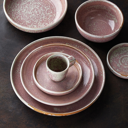 Чашка чайная KunstWerk Пион 225 мл розовый