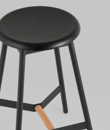 Стул полубарный Knobb черный